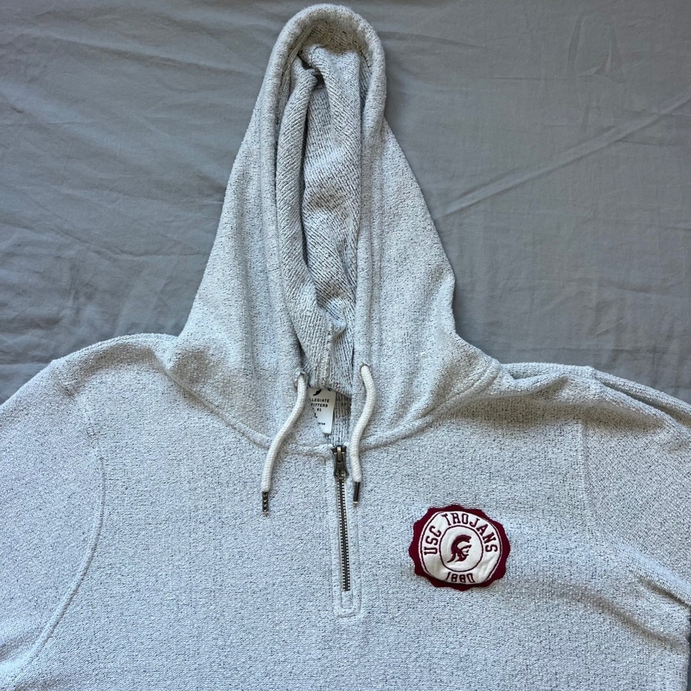USC‎ Trojans Hoodie Pullover Size XL Heathered Gray League Collegiate Outfitters